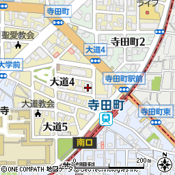 ローソン寺田町駅前店周辺の地図
