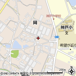 愛知県田原市西神戸町岡196周辺の地図