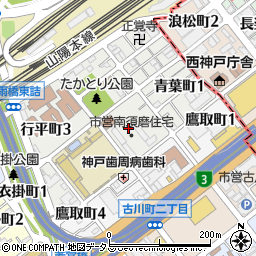 兵庫県神戸市須磨区青葉町2丁目周辺の地図