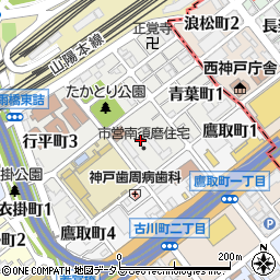 兵庫県神戸市須磨区青葉町2丁目周辺の地図