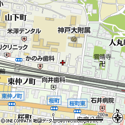 兵庫県明石市山下町4-19周辺の地図