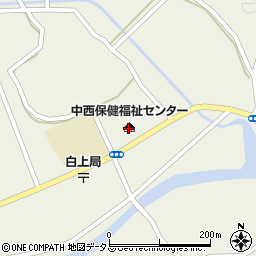益田市中西公民館周辺の地図