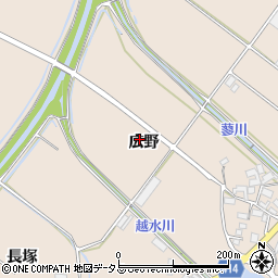 愛知県田原市西神戸町広野周辺の地図