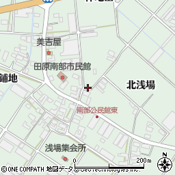 愛知県田原市大久保町周辺の地図