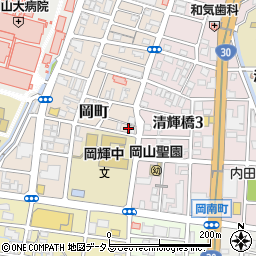 岡山県岡山市北区岡町11-14周辺の地図