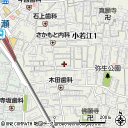 大阪府東大阪市小若江1丁目19周辺の地図