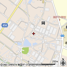 愛知県田原市西神戸町岡114周辺の地図