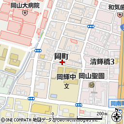 岡山県岡山市北区岡町11-21周辺の地図