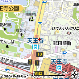 アカペラスタジオベースオントップ　天王寺店周辺の地図
