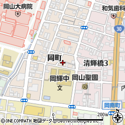 岡山県岡山市北区岡町11-19周辺の地図