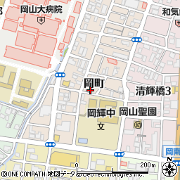 岡山県岡山市北区岡町11-23周辺の地図