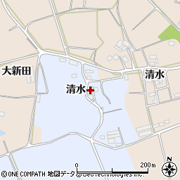 愛知県田原市大草町清水周辺の地図