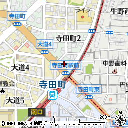 酒まる 寺田町店周辺の地図