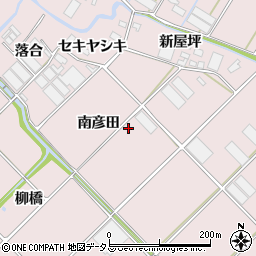 愛知県田原市野田町（南彦田）周辺の地図