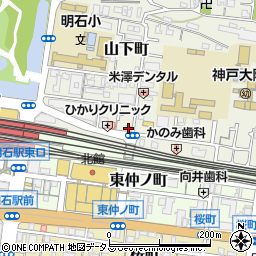 兵庫県明石市山下町8-6周辺の地図