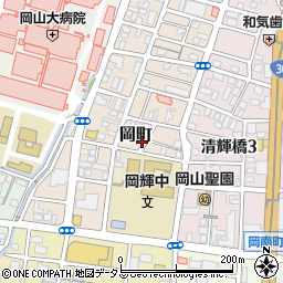 岡山県岡山市北区岡町11-5周辺の地図