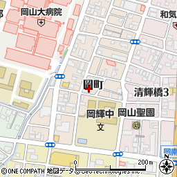 岡山県岡山市北区岡町11-2周辺の地図