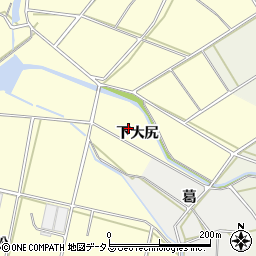 愛知県田原市神戸町下大尻周辺の地図