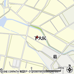 愛知県田原市神戸町（下大尻）周辺の地図