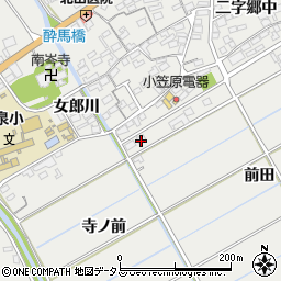 愛知県田原市江比間町二字郷中87周辺の地図