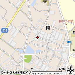 愛知県田原市西神戸町岡190周辺の地図