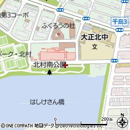 北村南公園トイレ周辺の地図