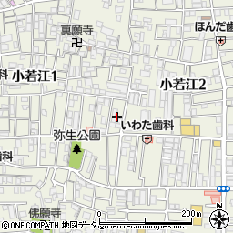 大阪府東大阪市小若江1丁目26周辺の地図