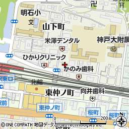 兵庫県明石市山下町7-10周辺の地図