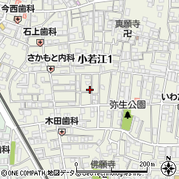 大阪府東大阪市小若江1丁目20周辺の地図