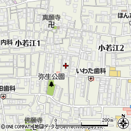 大阪府東大阪市小若江1丁目25周辺の地図