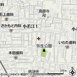 大阪府東大阪市小若江1丁目22周辺の地図