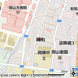 岡山県岡山市北区岡町10-23周辺の地図