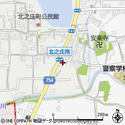 ダスキンターミニックス奈良北店周辺の地図