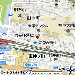 兵庫県明石市山下町7-16周辺の地図