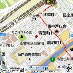 〒654-0038 兵庫県神戸市須磨区青葉町の地図