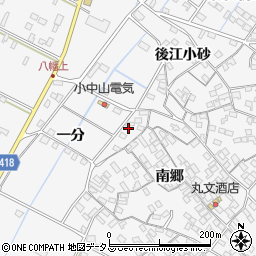 愛知県田原市小中山町南郷2周辺の地図