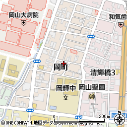 岡山県岡山市北区岡町10-3周辺の地図