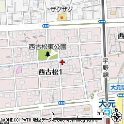 ナニワ岡山営業所周辺の地図