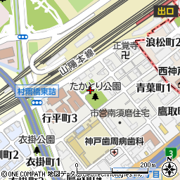 兵庫県神戸市須磨区行平町周辺の地図