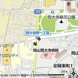 金光薬局　岡山西大寺病院前店周辺の地図