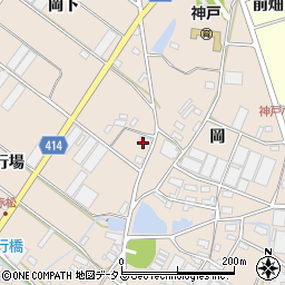 愛知県田原市西神戸町（新池下）周辺の地図