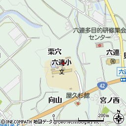 愛知県田原市六連町栗穴周辺の地図