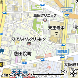 大阪府大阪市天王寺区堀越町3周辺の地図