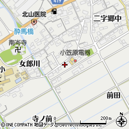 愛知県田原市江比間町二字郷中79周辺の地図
