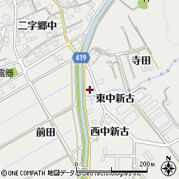愛知県田原市江比間町前田周辺の地図