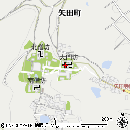 矢田寺大門坊周辺の地図