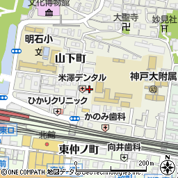 兵庫県明石市山下町7-21周辺の地図