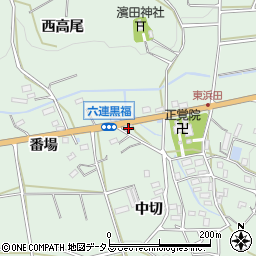 愛知県田原市六連町黒福周辺の地図