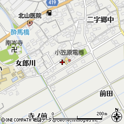 愛知県田原市江比間町二字郷中78周辺の地図