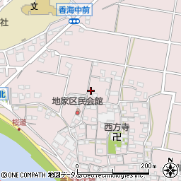 三重県津市香良洲町地家周辺の地図